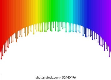 Colors of rainbow in a vector on a white background