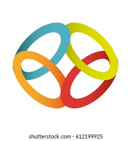 colors rings in differents form, vector illustration design