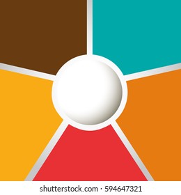 colors with round background icon, vector illustraction design