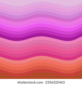 Colors shade curve ; pink, purple, orange

