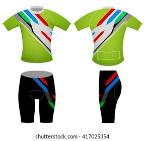 Colors shaped on t-shirt,cycling vest vector design on a white background
