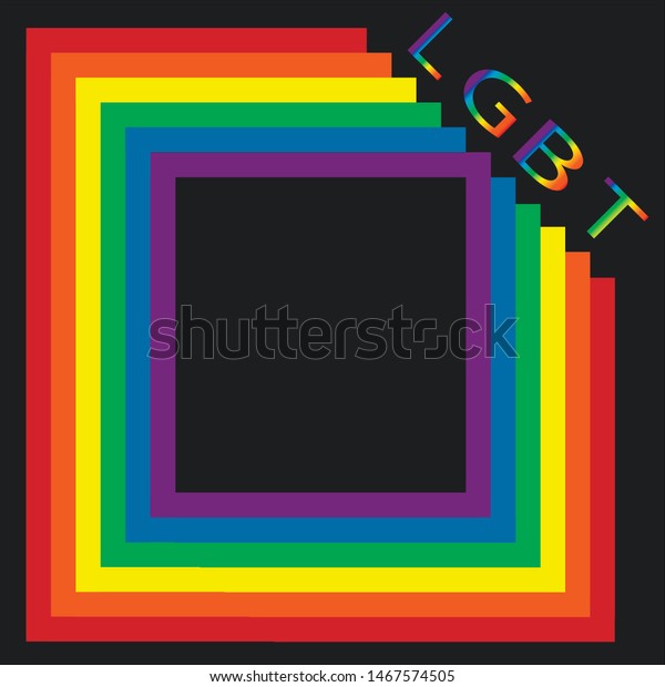 Lgbtやレインボー プライドの旗の色やしるしには レズビアン ゲイ バイセクシュアル トランスジェンダーのlgbt団体の旗が含まれています ベクター イラスト フォトフレーム のベクター画像素材 ロイヤリティフリー