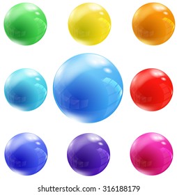 Colors sphere on white background