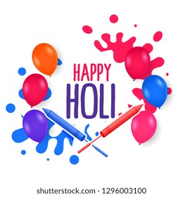 colors splash balloons for happy holi festival