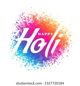 colors splatter happy holi festival background