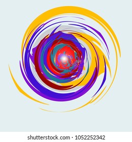 Colors swirl abstract vector background. Abstract Space  Background with Light
