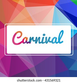 colors triangles vector abstract carnival sign and frame