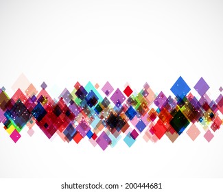 colors vector frame with rhombus. Vector blank for your presentation