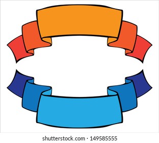 colors vector ribbon banners set