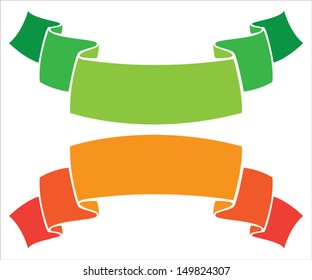 colors vector ribbon banners set