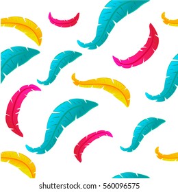 Colortfull feather seamless pattern