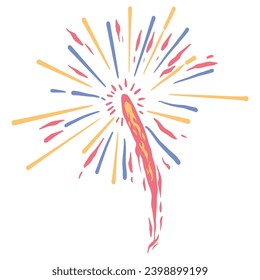 Farbige Firework Explosion Variante Sieben , gut für grafische Entwürfe Ressourcen.