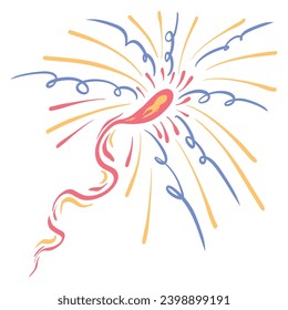 Coloruful Firework Explosion Variant Two ,good for graphic designs resources.