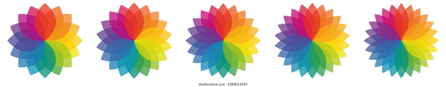 Colorwheel or circle palette, version with 16 to 24 points