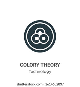 Colory theory glyph icon vector on white background. Flat vector colory theory icon symbol sign from modern technology collection for mobile concept and web apps design.