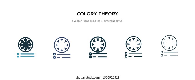 colory theory icon in different style vector illustration. two colored and black colory theory vector icons designed in filled, outline, line and stroke style can be used for web, mobile, ui