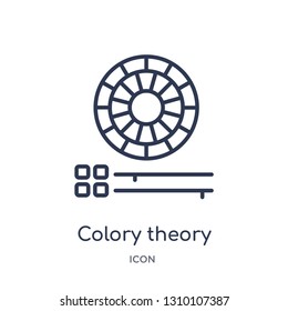 colory theory icon from technology outline collection. Thin line colory theory icon isolated on white background.