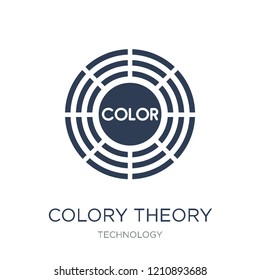 Colory theory icon. Trendy flat vector Colory theory icon on white background from Technology collection, vector illustration can be use for web and mobile, eps10