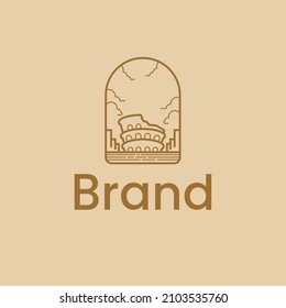Coloseum brand logo design illustration