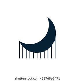 colossal moon logo design illustration.