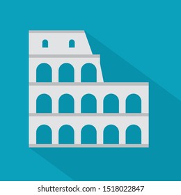 colosseum building landmark icon- vector illustration