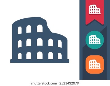 Colosseum, Coliseum, Tourism Icon. Professional, pixel perfect icon. EPS 10 format.