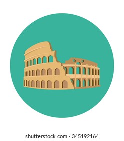 
Colosseum Colored Vector Icon
