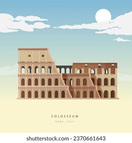 The Colosseum - An Elliptical Amphitheatre - Stock Illustration as EPS 10 File