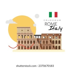 The Colosseum - An Elliptical Amphitheatre - Stock Illustration as EPS 10 File