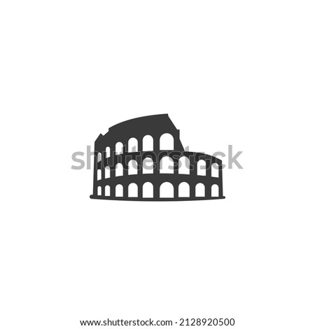 Colosseum Icon Black and White Vector Graphic