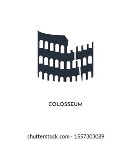colosseum icon. simple element illustration. isolated trendy filled colosseum icon on white background. can be used for web, mobile, ui.