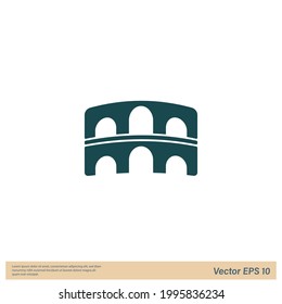 Kolosseum-Symbol, Vektorgrafik-einfaches Design-Element