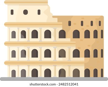 colosseum illustration isolated on white