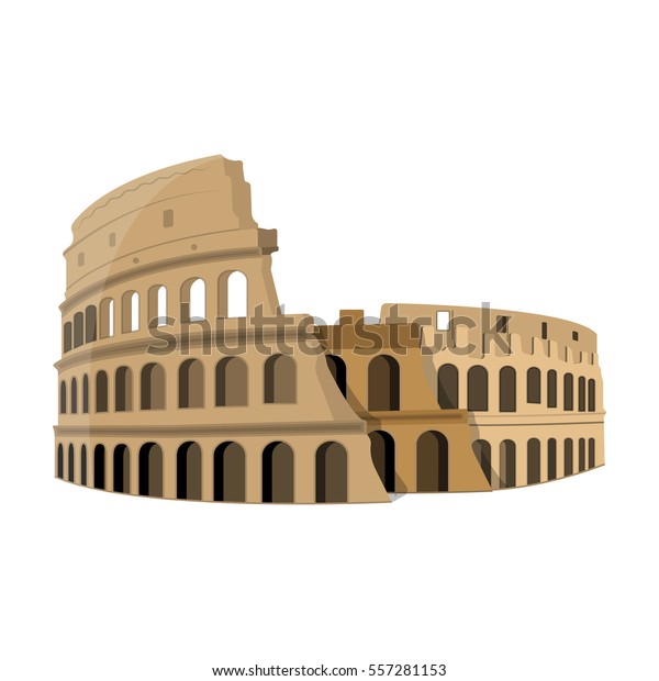 Colosseum Italy Icon Cartoon Style Isolated Stock Vector (Royalty Free ...