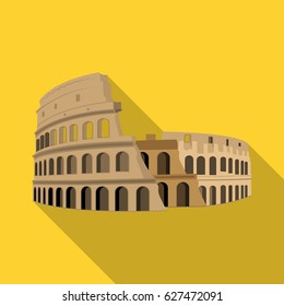 Colosseum Italy Icon Cartoon Style Isolated Stock Vector (Royalty Free ...