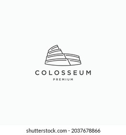 Colosseum Logo Icon Design Template Flat Vector