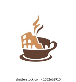 Colosseum Premium Italy Cafe Coffee Logo Template