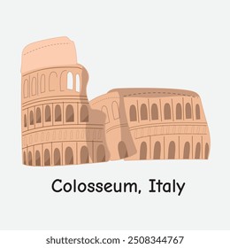 Coliseu Roma Itália Antigo Marco Vetor Ilustração Design