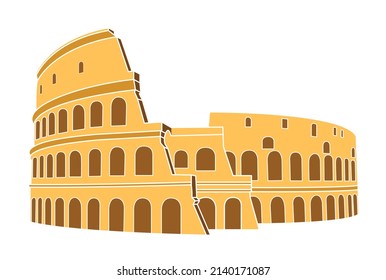 Colosseum Rome Italy Vector Colosseum Hand Stock Vector (Royalty Free ...