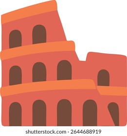 Coliseu em Roma Ícone de monumento