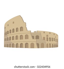 Colosseum Rome On White Background Italy Stock Vector (Royalty Free ...