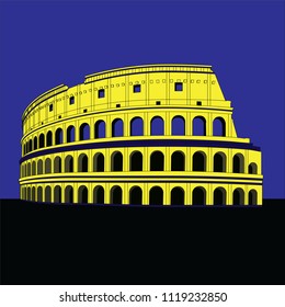 colosseum, rome, vector