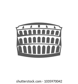 colosseum rome vector icon