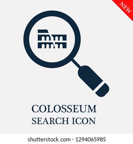 Colosseum search icon. Editable Colosseum search icon for web or mobile.