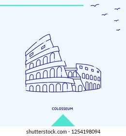 COLOSSEUM skyline vector illustration