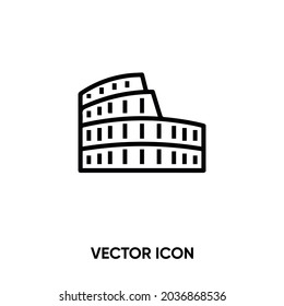 Colosseum vector icon. Modern, simple flat vector illustration for website or mobile app.Rome or Italy symbol, logo illustration. Pixel perfect vector graphics	