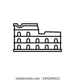 Colosseum Vector Illustration Colosseum Line Drawing Stock Vector ...