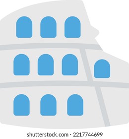 colosseum  Vector illustration on a transparent background. Premium quality symmbols. Line Color vector icons for concept and graphic design. 