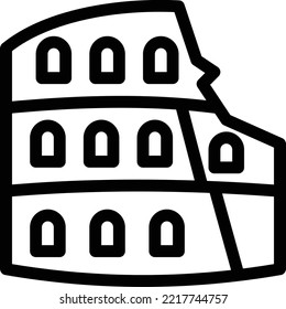 colosseum Vector illustration on a transparent background. Premium quality symmbols. Thin line vector icons for concept and graphic design. 
