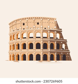 Colosseum vector isolated on white